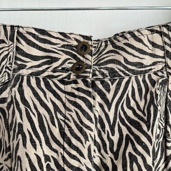 Vintage High Waisted Zebra Print Women's Shorts - Picture 3 of 7